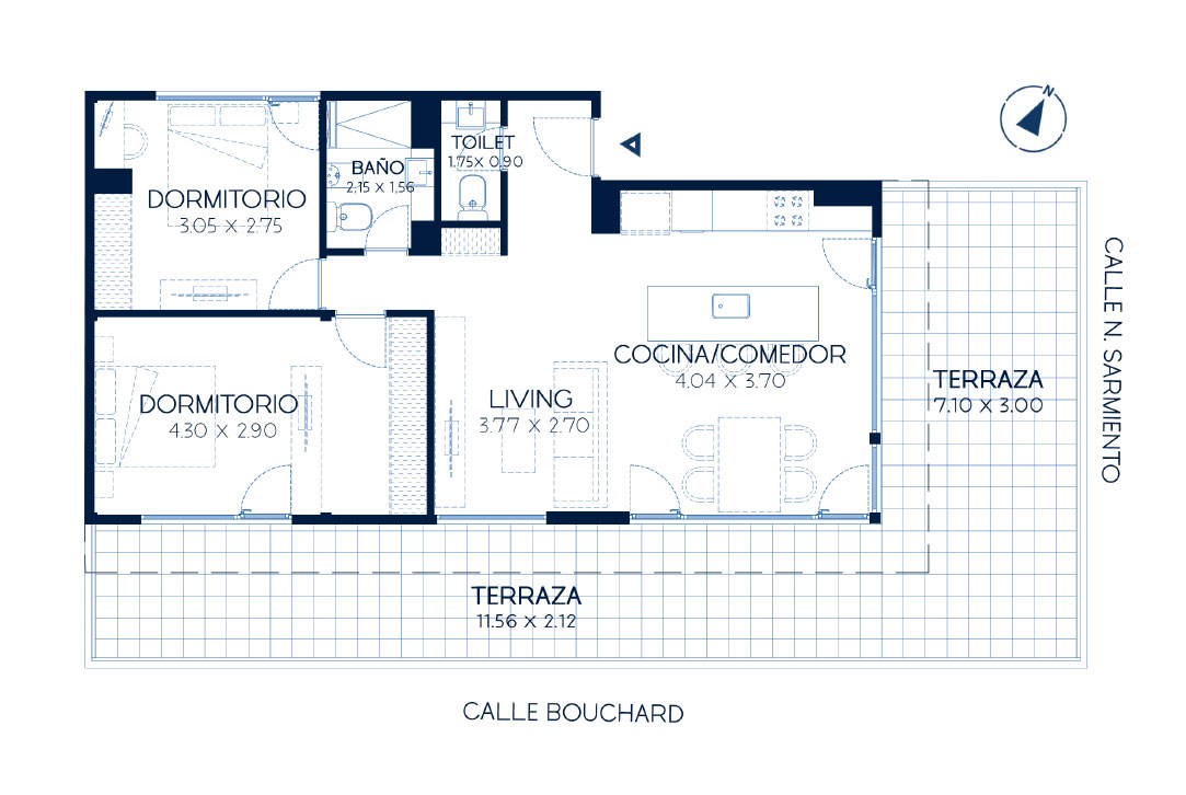 DEPARTAMENTO EN POZO BOUCHARD 921